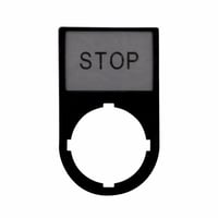 M22S-ST-GB0EATON M22S-ST-GB0 M22 Complete Legend Plate With Insert, 1.18 in W, Black/Silver Field