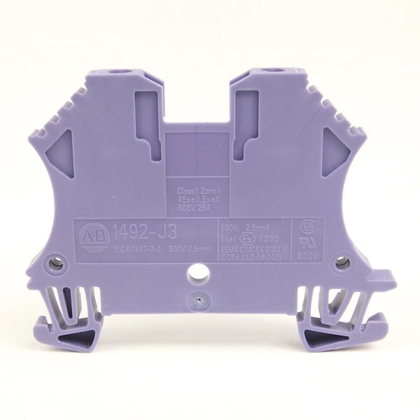 1492-J3-ORAllen-Bradley, 1492-J IEC Terminal Block, One-Circuit Feed-Through Block, 2.5 mm (# 24 AWG - # 12 AWG), Standard Feedthrough, Orange,