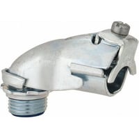 T&B® Tite-Bite® 3132 Cable Angle Connector With Insulated Throat, 1/2 in Trade, 1/2 in Knockout, 0.67 to 0.92 in Cable Openings, Steel, Electro-Zinc Plated