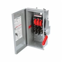 HF321NRSiemens HF321NR Type VBII Enclosed Fusible Heavy Duty Low Voltage Single Throw Safety Switch With Neutral, 240 VAC, 30 A, 3 hp, TPST Contact, 3 Poles