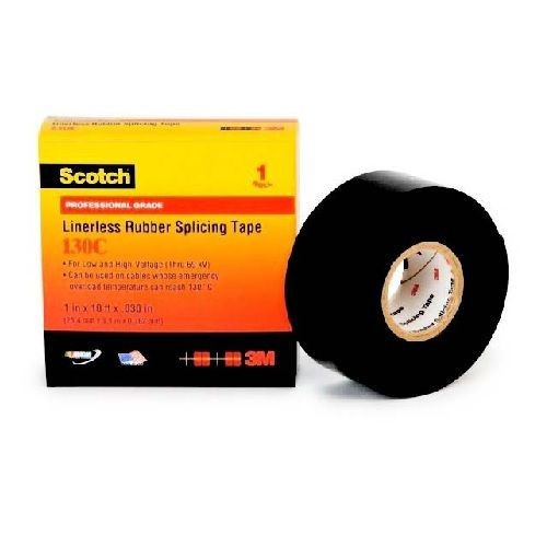 3M, Scotch®, Splicing Tape, 130C, Linerless Rubber, Black,2 Inch x 30 ft, 30 mil