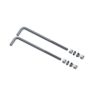 ABK5RAB ABK4-11 Anchor Bolt Kit With Hardware, For Use With PS4-11-15D2, PS4-11-20WT, PS4-11-20D2 and PS4-11-25WT 4 in Square 7 ga Steel Pole, Steel, Gray