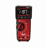 2217-20Milwaukee® 2217-20 Digital Multimeter, 600 VDC/VAC, 10 A, 40 MOhm Measuring, 6 mV to 600 VAC, 600 mV to 600 VDC, 10 A, 600 Ohm to 40 MOhm, High Contrast White on Black Display