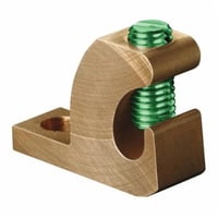 GBL-4DBILSCO® ClearChoice® GBL-4DB Type CGBL Direct Burial Lay-In Ground Lug, 14 to 4 AWG Copper Conductor, #10 Stud, Copper