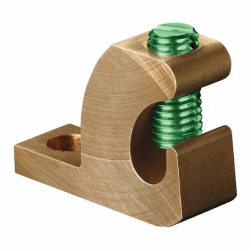 GBL-4DBILSCO® ClearChoice® GBL-4DB Type CGBL Direct Burial Lay-In Ground Lug, 14 to 4 AWG Copper Conductor, #10 Stud, Copper