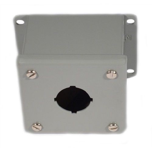 GE CR104PEG11 Pushbutton Enclosure, 7-1/4 in L x 5-1/2 in W x 4-3/4 in D, NEMA 1/3/3R/12/13 NEMA Rating, Steel