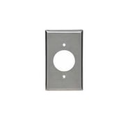 98091Mulberry 98091 Standard Receptacle Wallplate, 1 Gangs, 4-1/2 in H x 2-3/4 in W, Steel, Wrinkle Brown