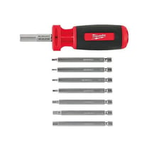 Milwaukee® 48-22-2106 10-in-1 Multi-Bit Screwdriver, 8 Pieces, Anti-Roll/Ergonomic Handle, Steel