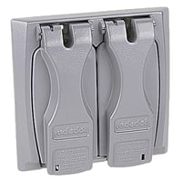 Data-Spec SheetRed Dot® 2CCU Universal Weatherproof Receptacle Cover With (4) Adapters and (4) Screws Lockable, Flip Lid Cover, Die Cast Zinc