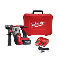 Milwaukee® M18™ 2612-22 Cordless Rotary Hammer Kit, 5/8 in Keyless/SDS Plus® Chuck, 18 VDC, 1300 rpm No-Load, Lithium-Ion Battery