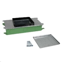 Wiremold® RFB2-OG On-Grade Floor Box, Steel, 100.4 cu-in Capacity, 2 Gangs, 14 Knockouts, 13-1/8 in L x 6-1/2 in W x 3-7/16 in D