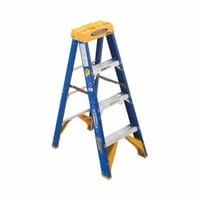 WERNER® OBEL04 OBEL00 Type IAA Single Sided Step Ladder, 4 ft H Ladder, 375 lb Load, 3 Steps, Fiberglass
