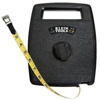 Klein® 946-100 Measuring Tape, 100 ft L x 1/2 in W Blade, Woven Fiberglass Blade, 1/8 in Graduation