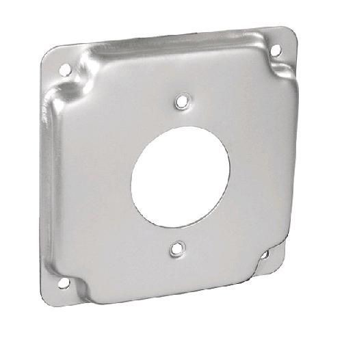 Crouse-Hinds Thepitt® TP507 Box Cover, 4 in L x 4 in W, Raised Surface Cover, Steel