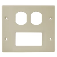 HBL4747BRIVWiring Device-Kellems HBL4747BRIV 2-Gang 1-Decorator Standard Cover Plate With (1) Duplex Opening, For Use With HBL4750 Series Metal Raceway, Rolled Steel, Ivory