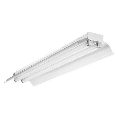 Lithonia Lighting® L 2 96T8 MVOLT GEB10IS L Series General Purpose Standard Industrial Linear Strip Light, (2) T8 Slimline/Fluorescent Lamp, 120 to 277 VAC, High Gloss Baked White Enamel Housing