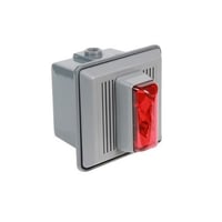 Edwards Signaling™ 868STRR-N5 860 Industrial Electronic Horn/Strobe, 120 VAC, Xenon Lamp, 100/90 dB Sound, Surface Mount, Gray Lens, UL 1638, UL 464