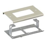 PREMISE WIRING Style Line® HBL3048RIV Decorator/GFCI Rectangular Standard Receptacle Cover Plate, For Use With HBL3000 Series Metal Raceway, Roll Formed Steel, Ivory