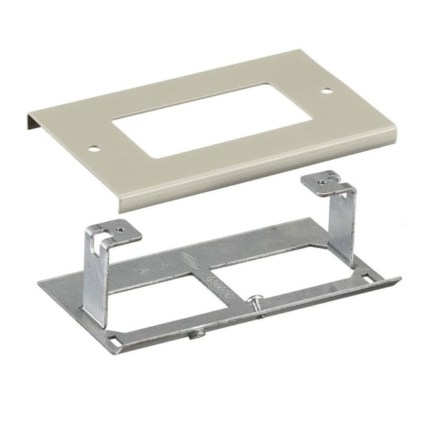 PREMISE WIRING Style Line® HBL3048RIV Decorator/GFCI Rectangular Standard Receptacle Cover Plate, For Use With HBL3000 Series Metal Raceway, Roll Formed Steel, Ivory