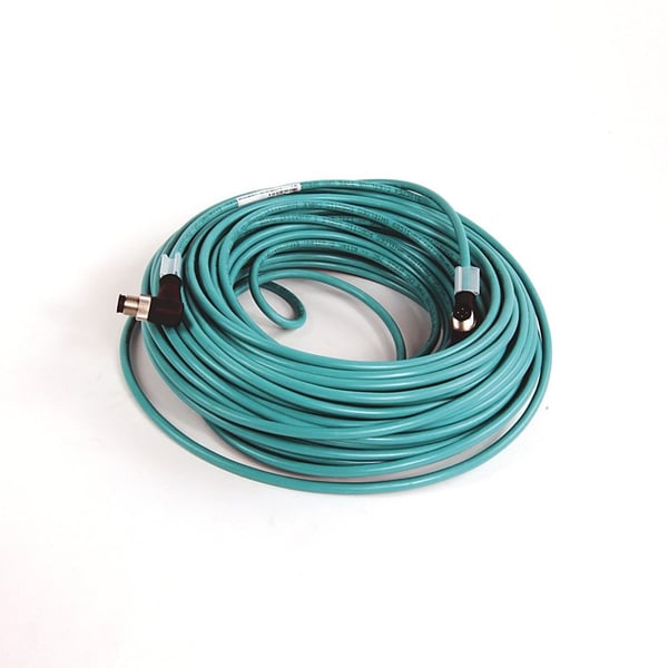 1585D-E4UBDE-3Allen-Bradley 1585D-E4UBDE-3 1585 Ethernet Cables Cat5e, 100BASE-TX, 100 Mbit/s, 4 Conductors, M12, Right Angle Male, Standard, M12, Right Angle Male, Teal PUR, Shielded, High Flex, PUR, Halogen Free, 10 million cycles