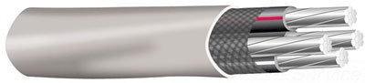 Data-Spec SheetWire Aluminum 13102901 Type U/SER Service Entrance Cable, 600 VAC, (3) 2-2-2-4 AWG Aluminum Conductor, Gray