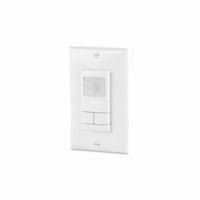 Sensor Switch™ Sensor Switch® WSX PDT 2P WH 2- Pole Dual Relay Wall Switch Occupancy Sensor, 120/277 VAC, PIR/Microphonics™Dual Technology Sensor, 20 to 36 ft Coverage, 180 deg Viewing, Wall Mount