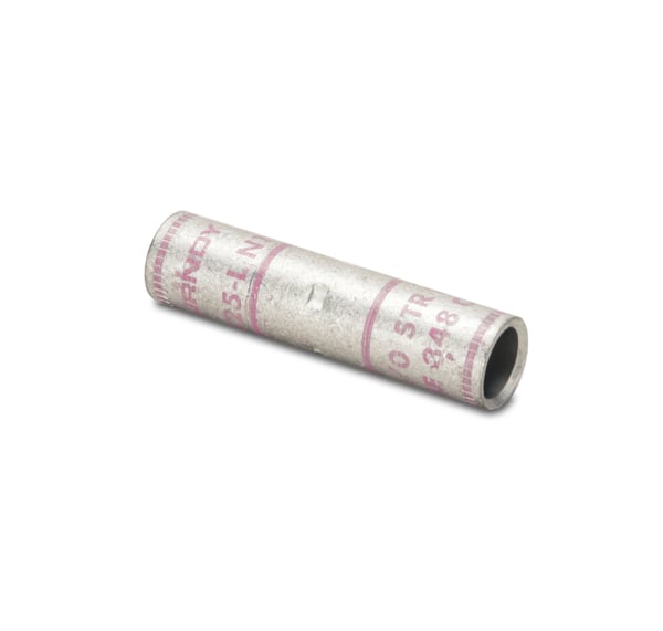 BURNDY® HYLINK™ YS4CLBOX Type YS-L Standard Barrel Compression Butt Splice, 4 AWG Conductor, 1-3/4 in L, Short/Standard Barrel, Copper, Gray