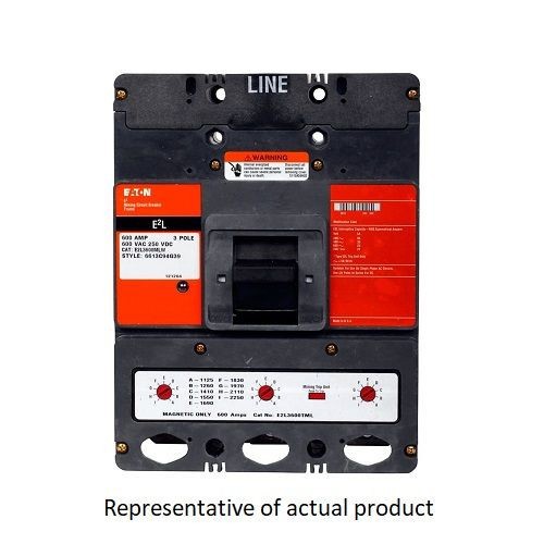 SERE2L3600MW-505EATON SERE2L3600MW-505 Mining Circuit Breaker, 600 V, 600 A, L Frame, 3000-6000 Trip Range, 3 Poles, Type E2