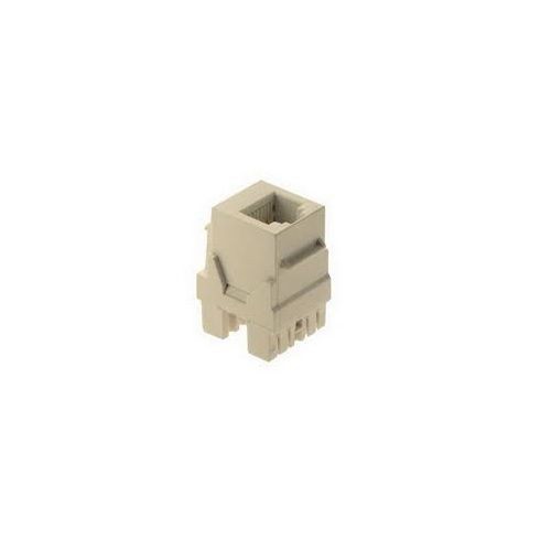 On-Q® WP3425LA Vertical Orientation Keystone Connector, Surface/Wall Plate/Strap Mount, Plastic, Light Almond