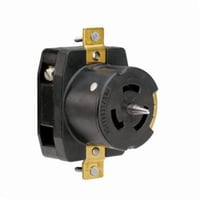 CS8469Pass & Seymour® Turnlok® CS8469 3-Phase Single Locking Receptacle, 480 VAC, 50 A, 2 Poles, 15 Wires, Black