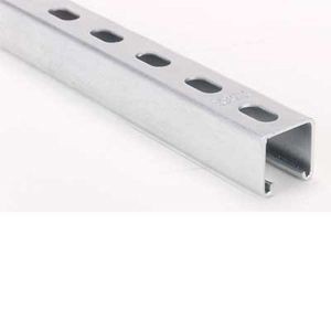 Superstrut® B1400HS-10EG B Series Half Slotted Metal Channel, 9/16 x 1-1/8 in Slots, 2 in Slot Spacing, 14 ga THK, 10 ft L