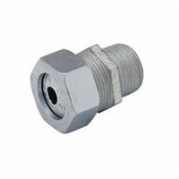 3703-3RACO® 3702-6 Form 2 Strain Relief Straight Cord Connector, 1/2 in Trade, 0.5 to 0.6 in Cable Openings, Steel, Electro-Plated Zinc