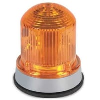 Edwards Signaling™ 125LEDFA120A Standard Flashing Beacon, 120 VAC, LED Lamp, 3-1/4 in Dia, Panel Mount, Amber Lens