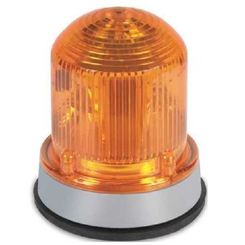 Edwards Signaling™ 125LEDFA120A Standard Flashing Beacon, 120 VAC, LED Lamp, 3-1/4 in Dia, Panel Mount, Amber Lens