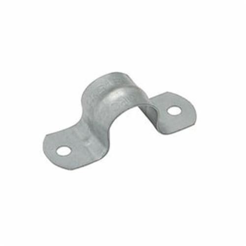 2232RACO® 2233 2-Hole 1-Piece Conduit Strap, 3/4 in, For Use With IMC/Liquidtight Flexible Non-Metallic/Rigid Conduit, Steel, Electro-Plated Zinc