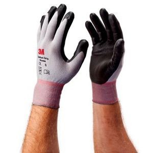 3M™ CG General Purpose Gloves, M, Nitrile Foam Palm, Gray, Comfort Grip Style