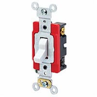 1224-2ELeviton® 1224-2 4-Way Self-Grounding AC Quiet Toggle Switch, 120/277 VAC, 20 A, 800 W, 1000 VA Power Rating