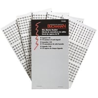 Data-Spec SheetBUCHANAN 775103 Pre-Printed Wire Marker Booklet, 1-1/2 in L x 1/4 in W, Black/White, Plastic Impregnated Cloth