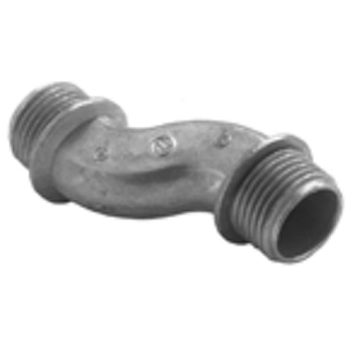 Bridgeport® 1525-DC Offset Conduit Nipple, 2 in, For Use With Rigid and IMC Conduit, Die Cast Zinc, Ball Burnished/Mirror Smooth