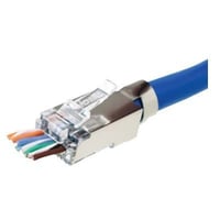 85-368IDEAL® 85-368 8-Contact 8-Position Feed-Through RJ45 Shielded Modular Plug, Shielded Conductor