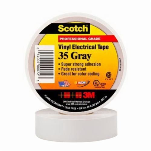 35-3/4X66FT-GYScotch® 2220 Stress Control Electrical Tape, 3/4 in W x 15 ft Roll L, 30 mil THK, Gray