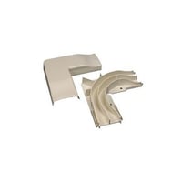 Wiremold® 2300 Divided Flat Elbow, 90 deg Bend Angle, 2 in Bend Radius, 5-1/2 in L x 3-1/4 in W, PVC