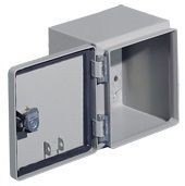 Rittal 8018098 JB Series 1-Door Junction Box, 5.9 in W x 3.9 in D, Hinged Cover, NEMA 4 NEMA Rating, Carbon Steel