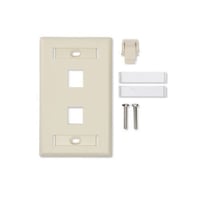 Belden® AX103922 KeyConnect Style Faceplate With ID Window, 1 Gangs, 1 Port, Multi-Media Module, Flush Mount, Stainless Steel