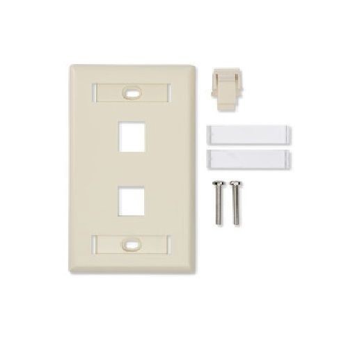 Belden® AX103922 KeyConnect Style Faceplate With ID Window, 1 Gangs, 1 Port, Multi-Media Module, Flush Mount, Stainless Steel