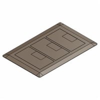 E9763BCarlon® E9763B Multi-Gang Non-Metallic Floor Box Cover, 11-1/2 in L x 7.13 in W, Thermoplastic