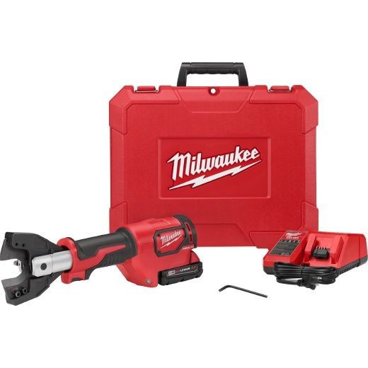 Milwaukee® M18™ 2672-21 Cordless Cable Cutter Kit, 1000 kcmil Aluminum, 750 kcmil Copper Cutting, 18 VDC, 2 Ah Lithium-Ion Battery