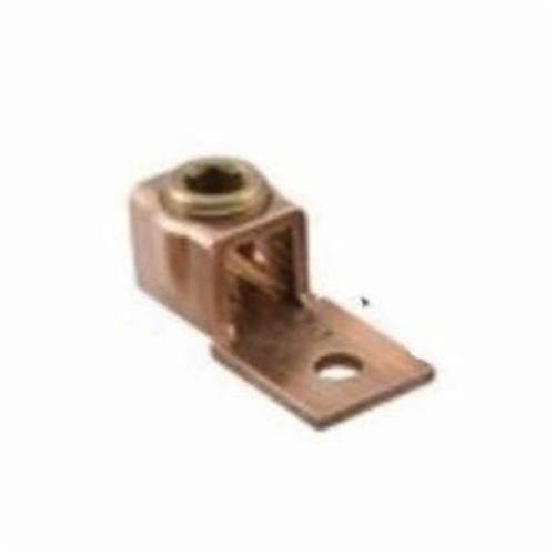 LO-4ILSCO® ClearChoice® LO-4 1-Conductor Mechanical Lug, 14 to 4 AWG Copper Conductor, 1/4 in Stud, 2 Bolt Holes, Copper