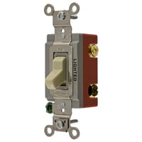 Wiring Device-Kellems HBL® HBL1223IL 2-Position 3-Way Extra Heavy Duty General Purpose Industrial Grade Toggle Switch, 120/277 VAC, 20 A, 5540 W