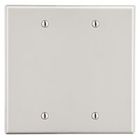 P23LAPREMISE WIRING Wiring Device-Kellems P23LA Non-Metallic Standard Wallplate, 2 Gangs, 4.63 in L x 4.69 in W, Polycarbonate Thermoplastic, Light Almond